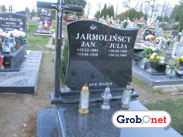 Julia Jarmolińska 1906 Dobrzany - Grobonet - Wyszukiwarka osób pochowanych