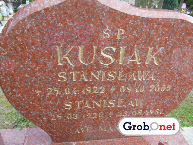 Stanisław Kusiak 1920 Dobrzany - Grobonet - Wyszukiwarka osób pochowanych