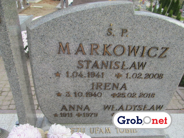 Stanisław Markowicz 1941 Dobrzany - Grobonet - Wyszukiwarka osób pochowanych