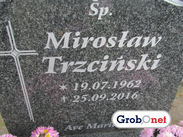 Mirosław Trzciński 1962 Dobrzany - Grobonet - Wyszukiwarka osób pochowanych