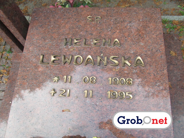 Helena Lewdańska 1908 Dobrzany - Grobonet - Wyszukiwarka osób pochowanych