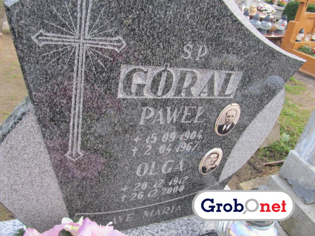 Olga Góral 1912 Dobrzany - Grobonet - Wyszukiwarka osób pochowanych