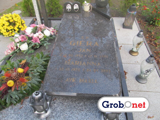 Marianna Giera 1936 Dobrzany - Grobonet - Wyszukiwarka osób pochowanych