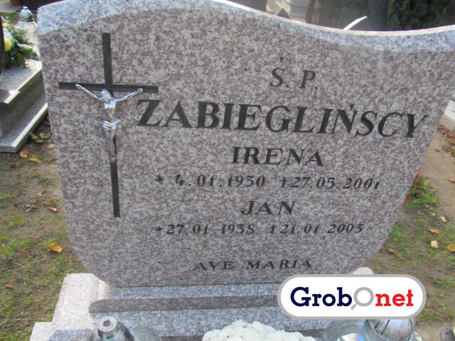 Irena Zabieglińska 1930 Dobrzany - Grobonet - Wyszukiwarka osób pochowanych