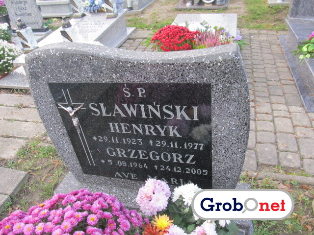Grzegorz Sławiński 1964 Dobrzany - Grobonet - Wyszukiwarka osób pochowanych