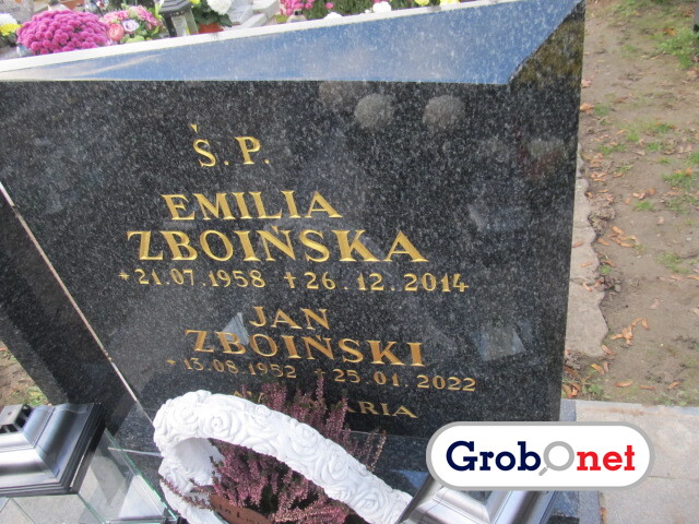 Emilia Zboińska 1958 Dobrzany - Grobonet - Wyszukiwarka osób pochowanych