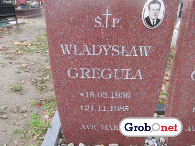 Władysław Greguła 1936 Dobrzany - Grobonet - Wyszukiwarka osób pochowanych