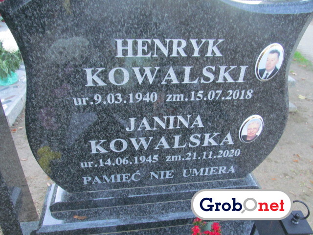 Janina Kowalska 1945 Dobrzany - Grobonet - Wyszukiwarka osób pochowanych