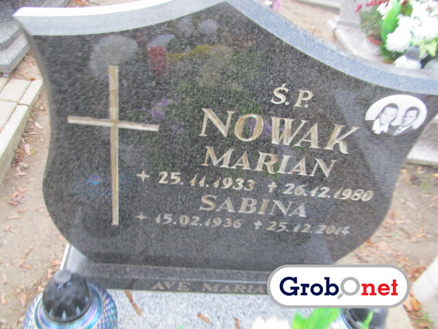 Marian Nowak 1933 Dobrzany - Grobonet - Wyszukiwarka osób pochowanych