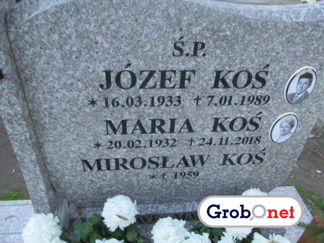 Józef Koś 1933 Dobrzany - Grobonet - Wyszukiwarka osób pochowanych