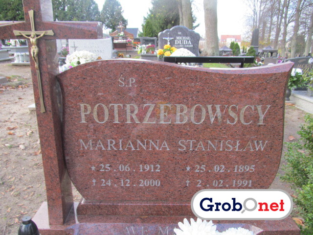 Marianna Potrzebowska 1912 Dobrzany - Grobonet - Wyszukiwarka osób pochowanych