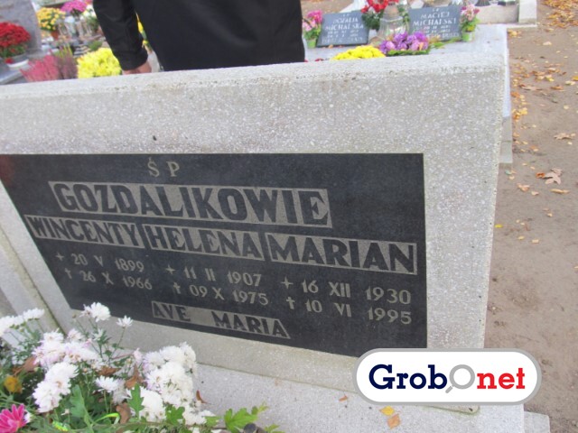 Marian Gozdalikowski 1930 Dobrzany - Grobonet - Wyszukiwarka osób pochowanych